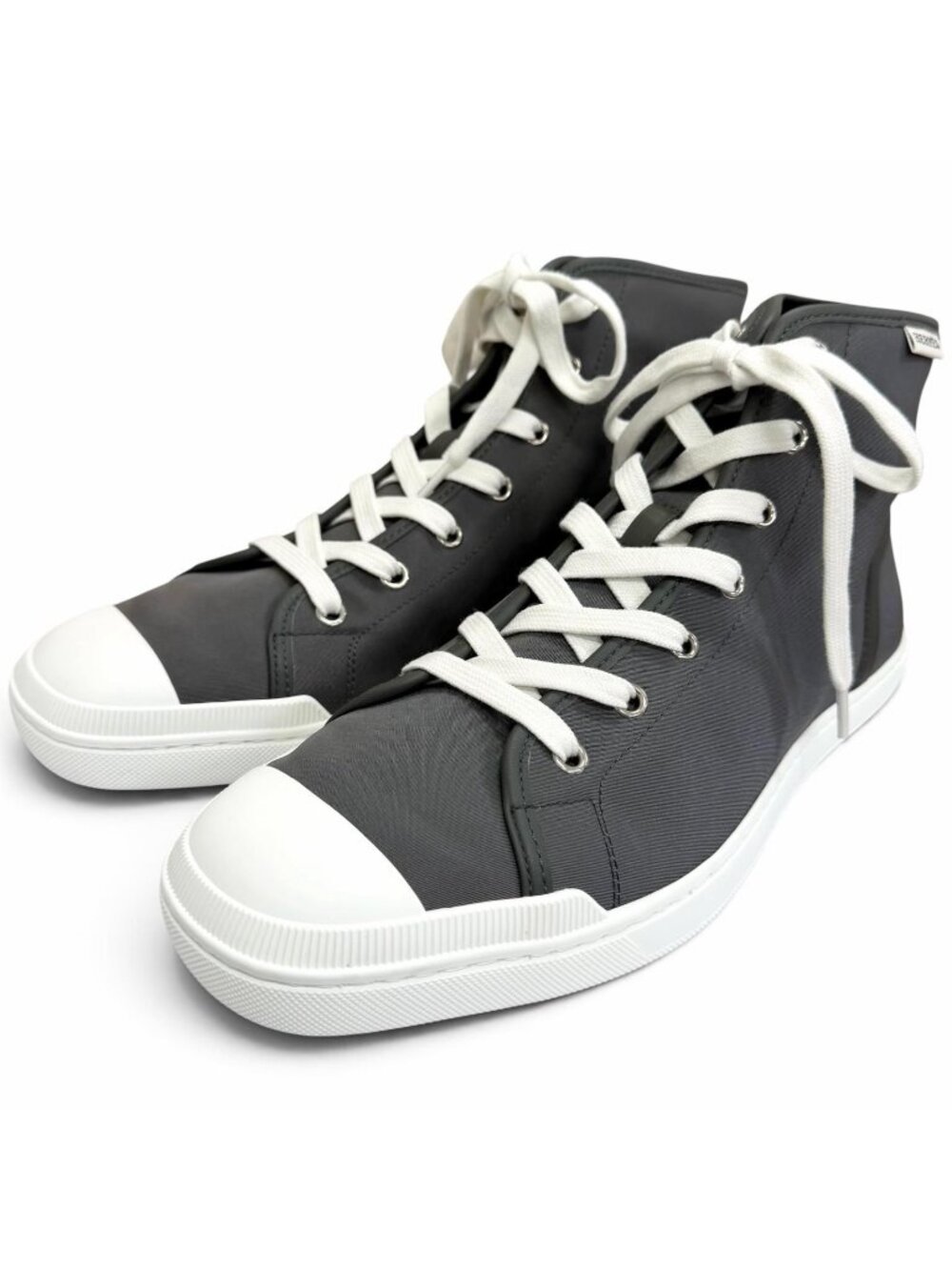 Hermes Express Lace-up High Top Sneakers Charcoal Gray